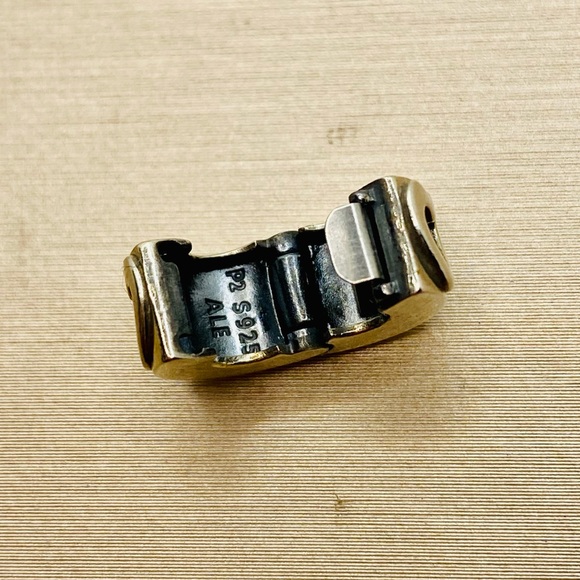 EUC Pandora 791978 Sterling Silver Row of Hearts Clip - Picture 8 of 8